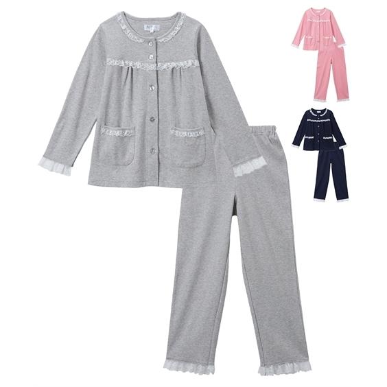 パジャマ キッズ 女の子 スムース 前開き 長袖 子供服 ジュニア服 身長130 140 150 160cm ニッセン Nissen Zzy43d4733 ニッセンyahoo 店 通販 Yahoo ショッピング