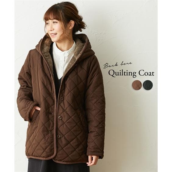 コート レディース 裏ボア キルティング パーカー 冬 Ll ニッセン Nissen Zzy43d5116 ニッセンyahoo 店 通販 Yahoo ショッピング