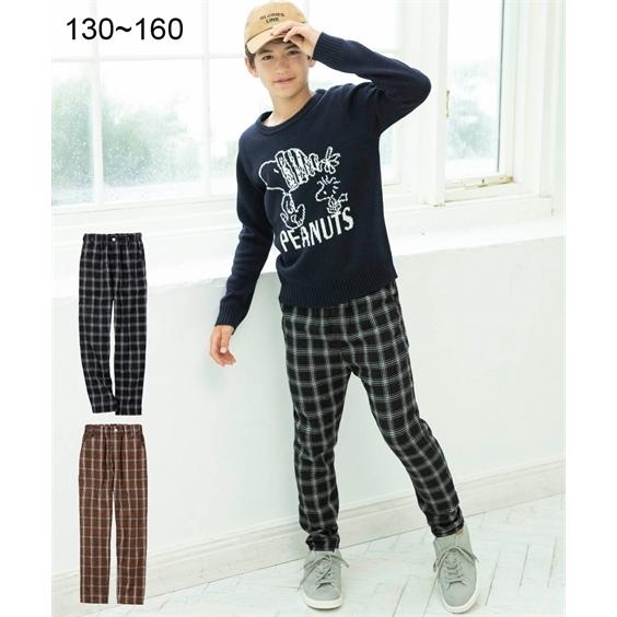 パンツ 先染め チェック テーパード 男の子 女の子 子供服 ジュニア服 身長140 150 160cm ニッセン Nissen Zzy43e0679 ニッセンyahoo 店 通販 Yahoo ショッピング