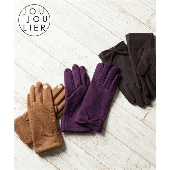 レディース Joujoulier ジュジュリエ ウール混 リボン デザイン スマホ対応 手袋 冬 ニッセン Nissen Zzy43e2241 ニッセンyahoo 店 通販 Yahoo ショッピング