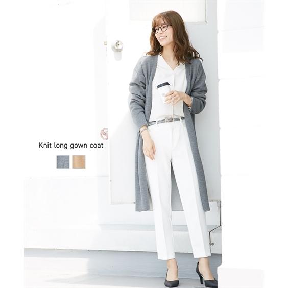 セーター ニット レディース ロング ガウン コート ワンランク上 お仕事服 冬 M L ニッセン Nissen Zzy43e2307 ニッセンyahoo 店 通販 Yahoo ショッピング