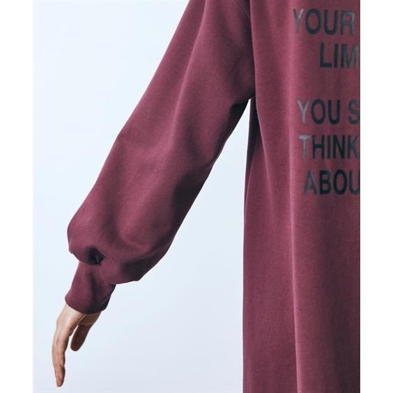 ワンピース レディース トールサイズ ひざ丈 裏起毛 バック ロゴ プリント フーディ ロング 冬 M L ニッセン Nissen Zzy43e2623 ニッセンyahoo 店 通販 Yahoo ショッピング