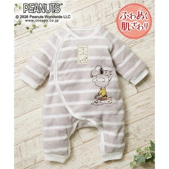 スヌーピー ベビー あったか フリース ボーダー カバーオール 男の子 女の子 子供服 服 冬 身長50 60 60 70cm ニッセン Nissen Zzy43e2663 ニッセンyahoo 店 通販 Yahoo ショッピング