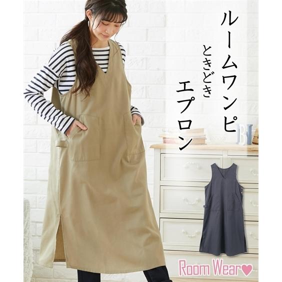 パジャマ トップス レディース カジュアル エプロン ルーム ワンピース M L ニッセン Nissen Zzy4321a0755 ニッセンyahoo 店 通販 Yahoo ショッピング