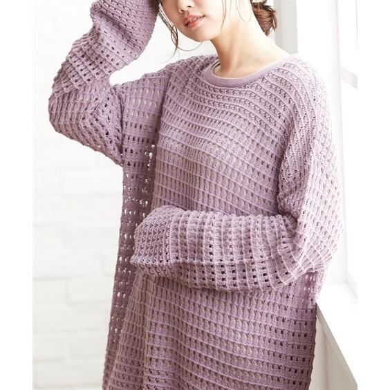 セーター ニット 大きいサイズ レディース ローゲージ 透かし編み トップス 冬 Ll 10l ニッセン Nissen Zzy4321a2472 ニッセンyahoo 店 通販 Yahoo ショッピング