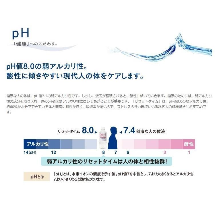 送料無料　一部地域除く　リセットタイム　Reset Time　純天然アルカリ　非加熱・軟水７年保存水　500ml ボトル24本入り箱１０ケース_5