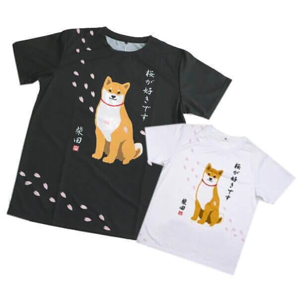 柴犬 さくらだ しばたさん サクラですか Tシャツ 男女兼用 カットソー M L XL Bigサイズ 犬 グッズ ルームウェア フレンズヒル 人気アイテム メール便 発送｜nissenren-numazu｜07