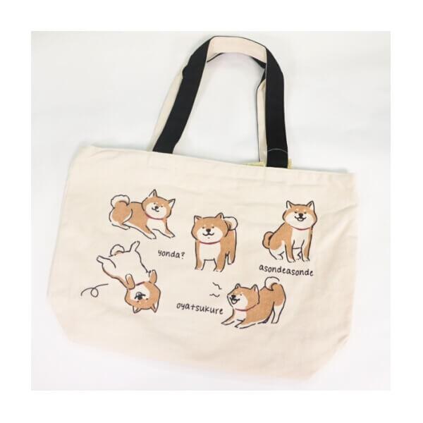 横型 大きめ トートバッグ 柴犬 キャラクター 豆しば しばっころ 子犬 たっぷりサイズファスナー付き 手提げ お買い物 お稽古バッグ ギフトにおすすめ 012 日専連 沼津ドットコム 通販 Yahoo ショッピング