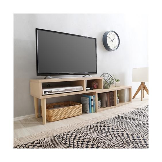 ニッセン（nissen） テレビ台 コーナー 伸縮 木目調 スリム 32V型対応