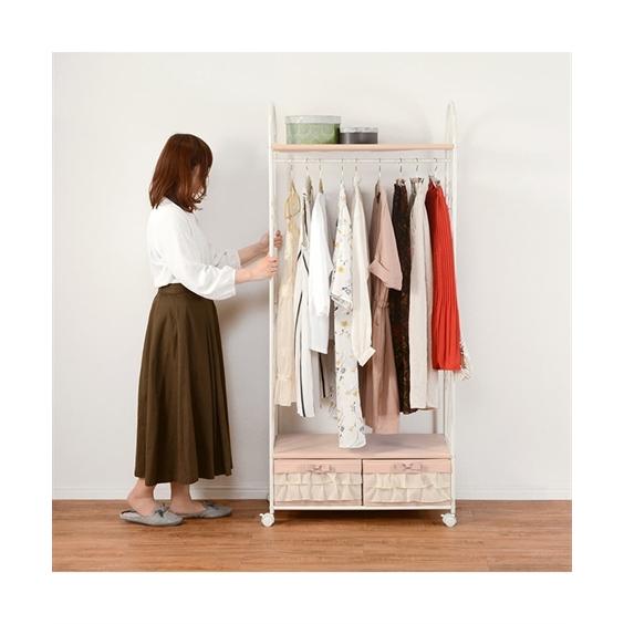 ニッセン（nissen） ハンガーラック 収納力たっぷり 大人可愛い