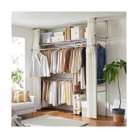 ニッセン（nissen） 奥行53cm 上下左右伸縮自在突っ張り クローゼット