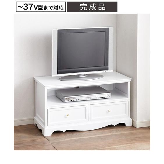 はるパパ　クリスタル取っ手が可愛い テレビ台 幅80cm 完成品 ニッセン（nissen） クリスタル風の取手が可愛いテレビ台 幅80cm
