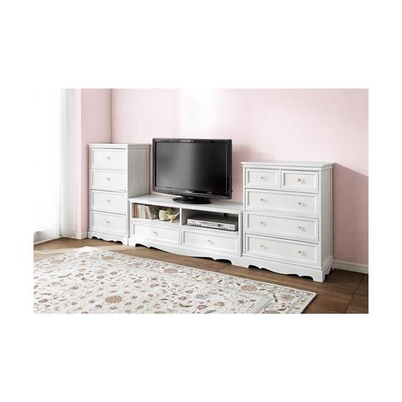 はるパパ　クリスタル取っ手が可愛い テレビ台 幅80cm 完成品 ニッセン（nissen） クリスタル風の取手が可愛いテレビ台 幅80cm