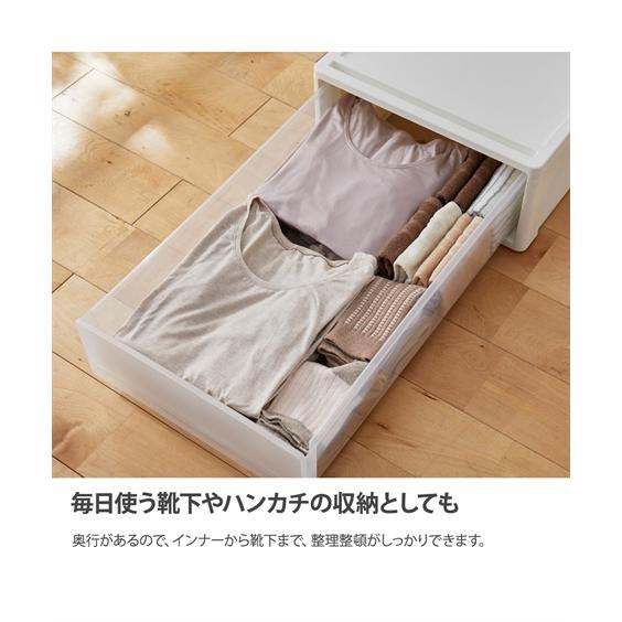 【日本製】押入れにぴったりな奥行74cmのクリアケース Mサイズ2個セット ニッセン nissenの画像