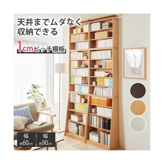 ニッセン（nissen） 1cmピッチ薄型大容量文庫本ラック 幅90cm セット