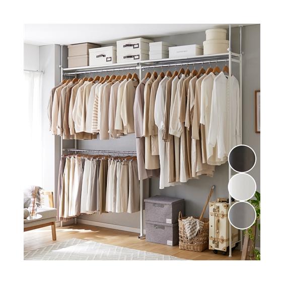 ニッセン（nissen） 【奥行30cm】縦横に伸縮する突っ張りクローゼット