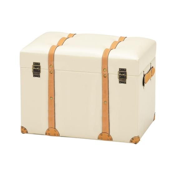 トランク風　スツール アンティークレザー風トランク型収納スツール 通販【ニッセン】