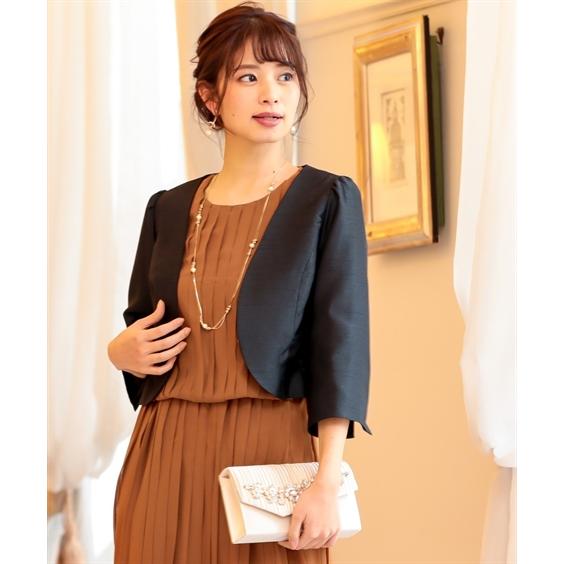 大きいサイズ レディース 結婚式 パーティー ドレス 裏 レース 使いシャンタン ジャケット 4L/5L/6L ニッセン nissen_19