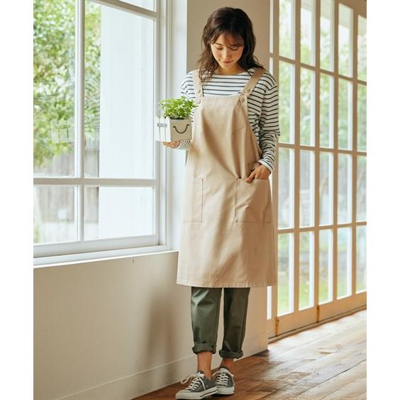 アンジュ・ヴィエルジュ『エプロン』新品・未使用 フリーサイズ 楽天市場】M〜L LL〜3L ネイビー ベージュ おしゃれ ワン