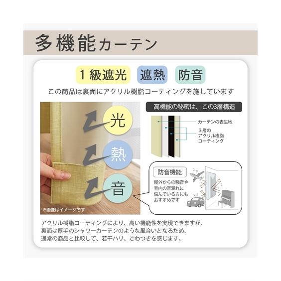 ニッセン（nissen） カーテン レース セット ストライプ幾何柄99.9