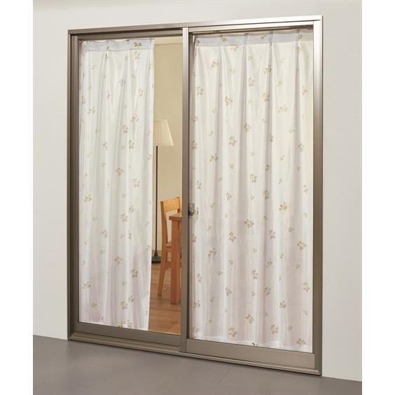 ニッセン（nissen） カーテン レース セット いちご柄遮光 ＆レース4枚