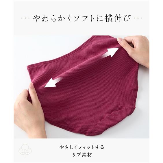 ショーツ スタンダード 大きいサイズ レディース 綿100％ ゴムが肌側にあたらない カラー リブ深ばき 10枚組 4L/5L/6L ニッセン nissen | ニッセン | 06