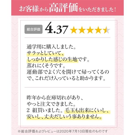 靴下 レディース 抗菌防臭 しっかりした生地の ショート ソックス 10足組  23.0〜25.0cm ニッセン nissen｜nissenzai｜13