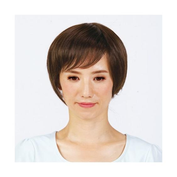 選べる人毛ヘアピース ショート ミディアムヘア 地肌ベースM ニッセン nissenの画像