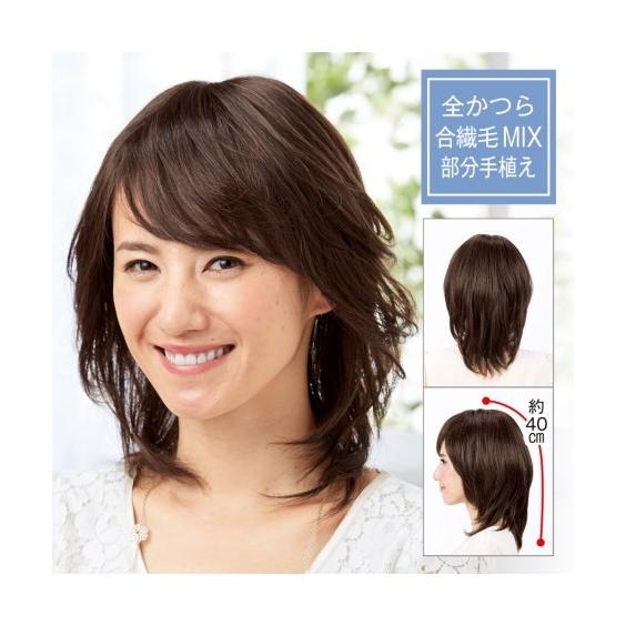 ウィッグ つけ毛 アレンジ自在 簡単フルウィッグ ミディアムレイヤー ミディアムレイヤー ニッセン Nissen ニッセン Paypayモール店 通販 Paypayモール