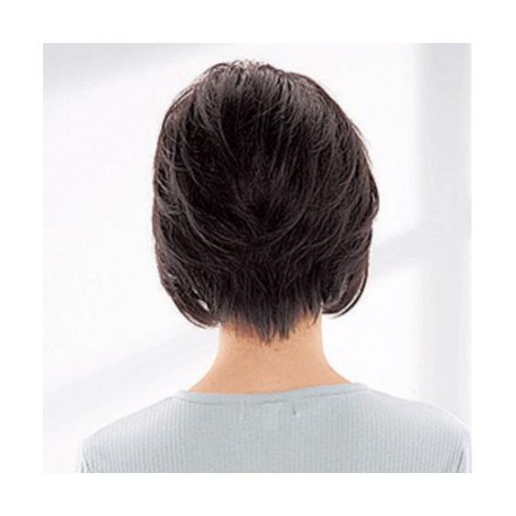 ウィッグ 分け目自由人毛100％フルウィッグ 固定ピン付 ショート ストレート ショートストレート ニッセン nissenの画像