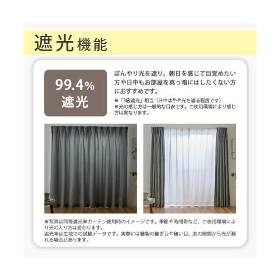 ニッセン（nissen） カーテン レース セット 遮光裏地付ワッフル