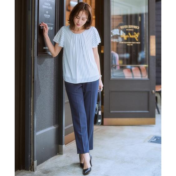 ニッセン レディース ジョーゼットフレア ブラウス S/M/L/LL ニッセン レディース ジョーゼットフレア ブラウス S/M/L/LL
