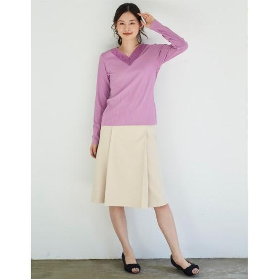 Tシャツ カットソー 大きいサイズ レディース Smileland スマイルランド Vネック レース トップス 8l 10l ニッセン Nissen ニッセン Paypayモール店 通販 Paypayモール