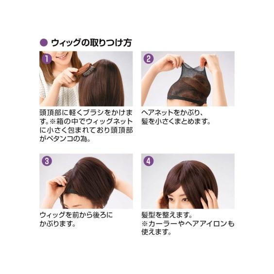 ニッセン（nissen） ウィッグ ずれにくい 小顔みせ耐熱フルウィッグ