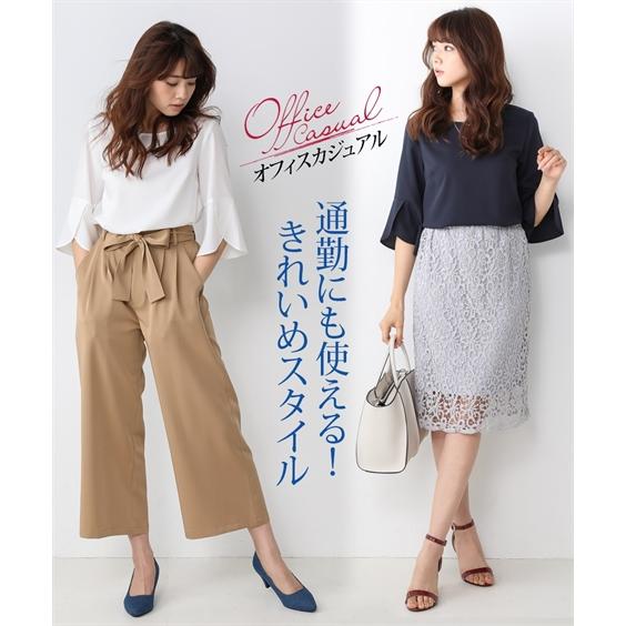 レディース とろみシリーズ フラワースリーブT ブラウス M/L/LL ニッセン nissen｜nissenzai｜12