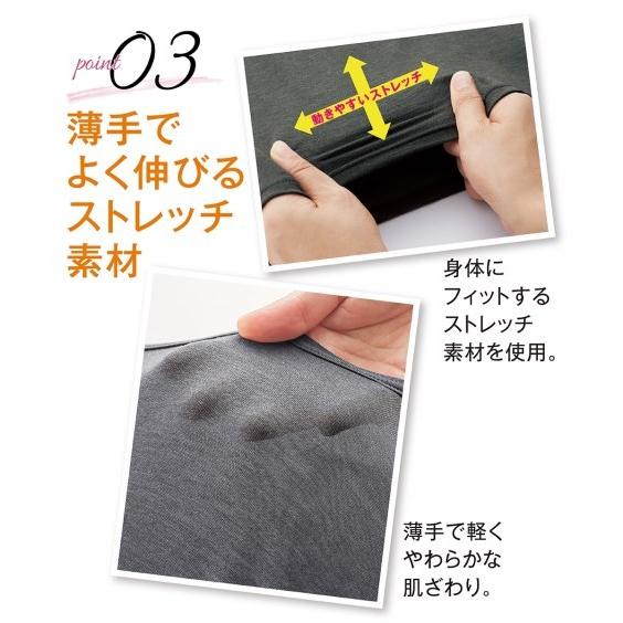 ニッセン（nissen） レディース ウォームコア 衿ぐり広め 長袖 ボディ