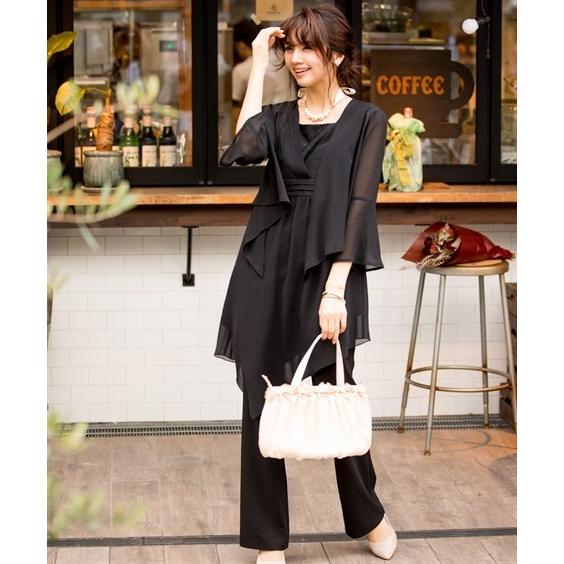 ドレス パーティー 大きいサイズ レディース 3点セット 9分袖 ボレロ チュニック ブラウス ストレート パンツ サイズ フォーマル 15 38号 ニッセン Nissen ニッセン Paypayモール店 通販 Paypayモール