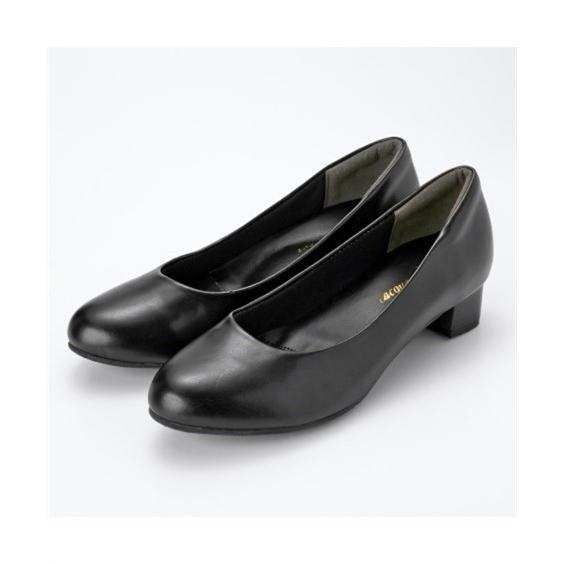 パンプス 大きいサイズ レディース ブラックラウンドトゥローヒール 制菌 消臭中敷 選べるワイズ 靴 23 5 27cm ニッセン Nissen ニッセン Paypayモール店 通販 Paypayモール