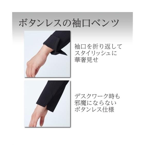 新品☆21号3L黒系♪すご伸びストレッチパンツスーツ♪防汚☆p677 新品