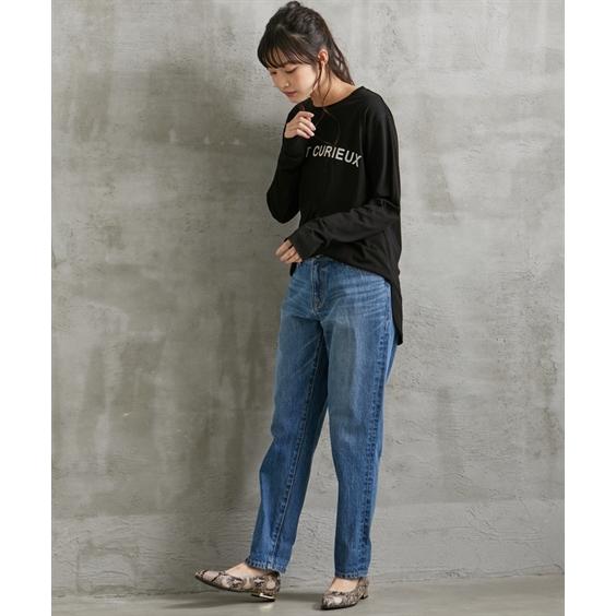 パンツ テーパード 大きいサイズ レディース ボーイフレンド デニム ウエスト96/98/106/114/122cm ニッセン nissen_6