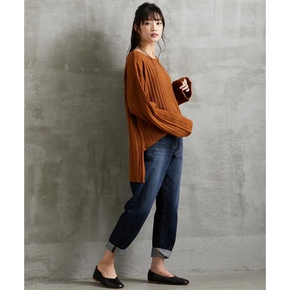 パンツ テーパード 大きいサイズ レディース ボーイフレンド デニム ウエスト96/98/106/114/122cm ニッセン nissen_9