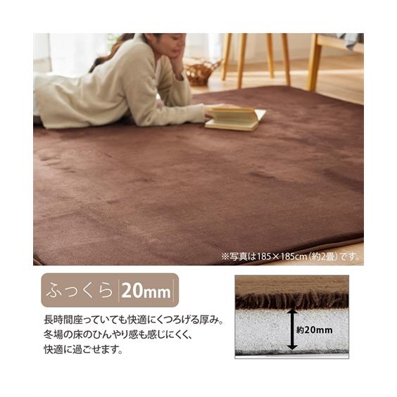 ニッセン（nissen） 単品配送 ラグ 撥水ラグ ボア素材 厚みが選べる5mm