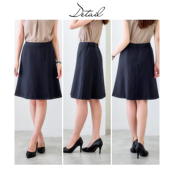 【超特価！19号サイズ！】レディーススーツ3点セット　黒 ニッセン スーツ レディース セット スカート 大きいサイズ