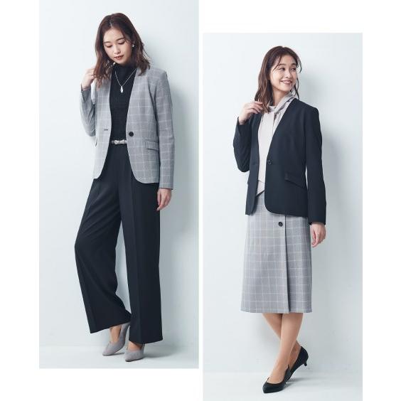 ニッセン スーツ レディース ジャケット 洗える ストレッチ ノー