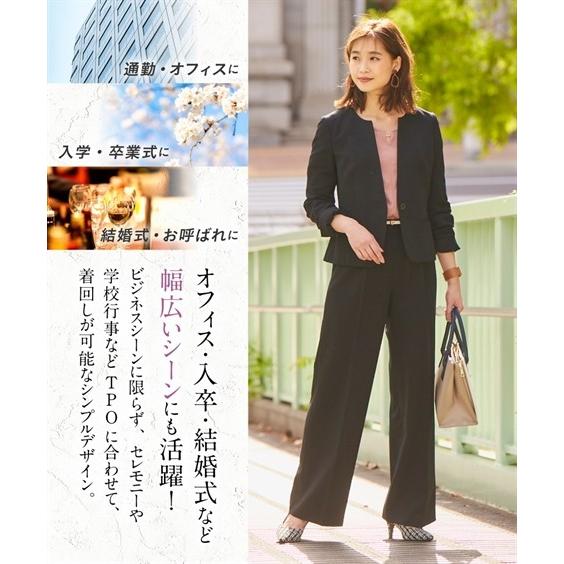 パンツ 事務服 冬 大きいサイズ 8l グレー系 黒 ニッセン Nissen ニッセン Paypayモール店 通販 Paypay スーツ レディース パンツ ジャケット ウール調 洗える セミワイド ストレッチ セット オフィス 秋 コメント