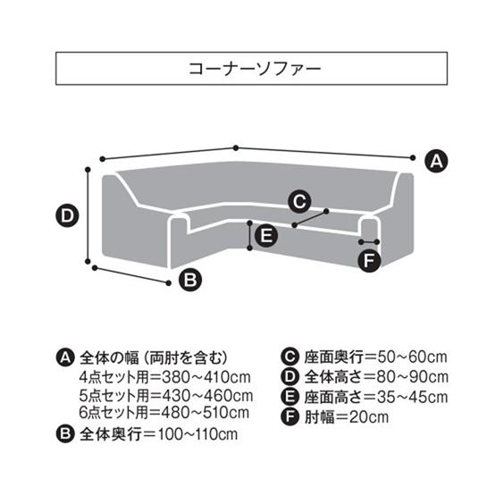 ソファー カバー ミニワッフル縦横 ストレッチ コーナー ソファ ー インテリア 6点セット用 肘ありタイプ ニッセン nissen｜nissenzai｜14