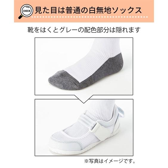 ニッセン（nissen） 靴下 キッズ 底配色 クルー ソックス 10足組 15