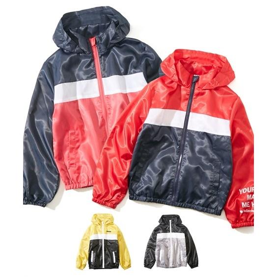 キッズ 配色切替ウィンドブレーカー 男の子 女の子 子供服 ジュニア服