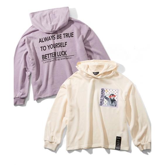 トレーナー キッズ バック プリント 転写 パーカー 女の子 子供服 ジュニア服 トップス 身長140 150 160cm ニッセン Nissen ニッセン Paypayモール店 通販 Paypayモール