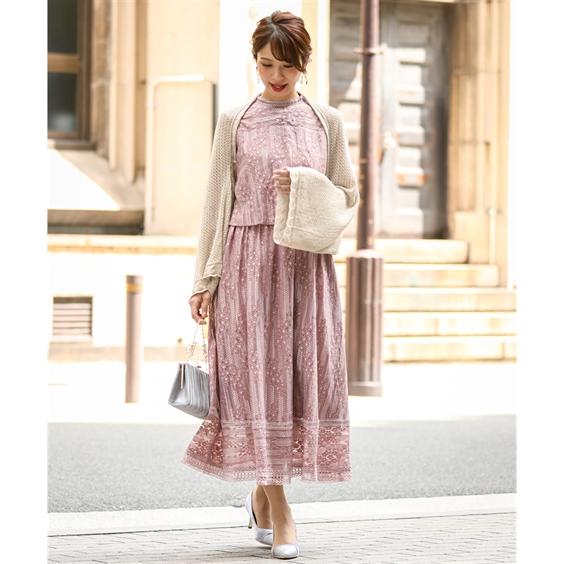 Barneys New York ボレロ ベージュピンク 結婚式 2次会 PourVous（プールヴー） ボレロ 結婚式 フォーマル ショール 二次会